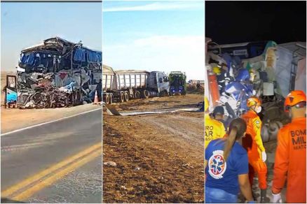 Imagens mostram impacto da coliso em Lucas do Rio Verde