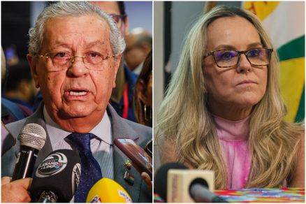 O senador Jayme Campos e a mdica Natasha Slhessarenko: os mais rejeitados em pesquisa para o Governo