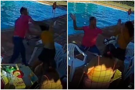 Homem se aproximou de vtima e comeou a agredi-la em clube