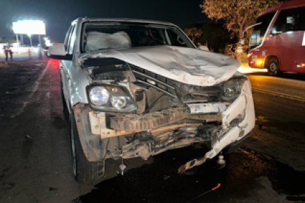 A Volkswagen Amarok envolvida no acidente fatal