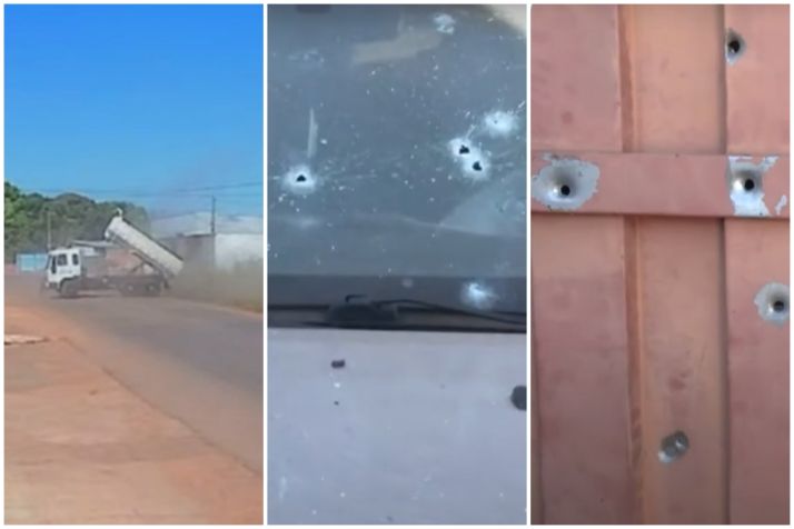 Loja  cravada de tiros aps dono cobrar limpeza de terreno