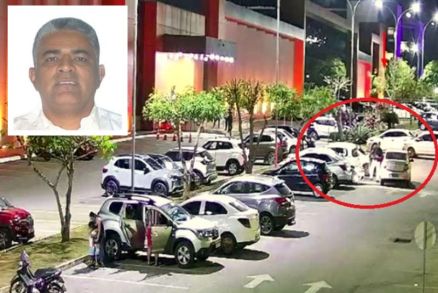 Print de vdeo de uma cmera de segurana mostra momento em que Eduardo Soares entrega pacote com dinheiro a motorista