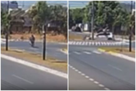 Vtimas foram arremessadas ao ar aps a coliso em avenida