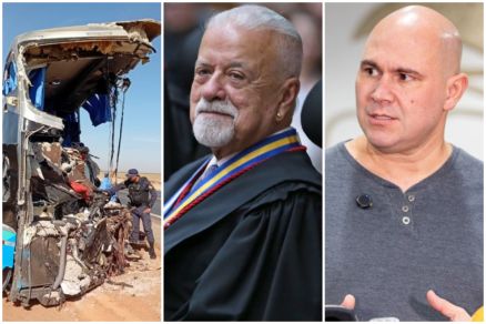 nibus que colidiu com carreta na BR-163; o desembargador Rondon Filho; o prefeito de Cuiab, Abilio Brunini
