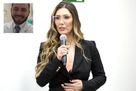 A juza Edna Ederli Coutinho, que manteve a priso de  Igor Phelipe Gardes Ferraz (no detalhe)