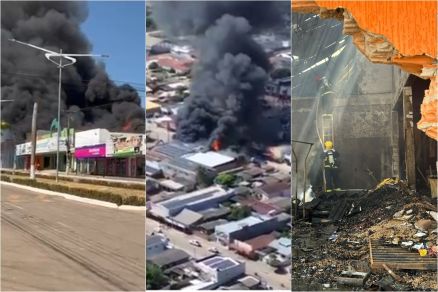 Incndio de grandes propores em Cidade de MT 