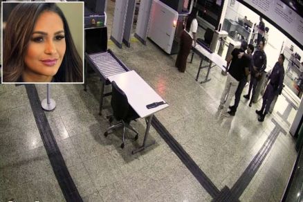 Laura Kellys Bezerra da Cruz (detalhe) foi presa nesta tera; ela aparece de branco na foto ao fundo