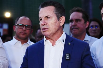 O governador Mauro Mendes, que evitou falar sobre declarao polmica do prefeito Abilio Brunini