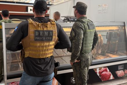 Agentes da Dema durante Operao na Feira do Porto