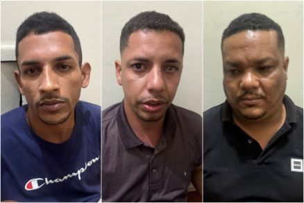 Da esquerda para a direita, Bruno Ojeda Amorim, Andr Valber Alves de Macedo Nunes Silva e Alexsandro Santiago da Cruz