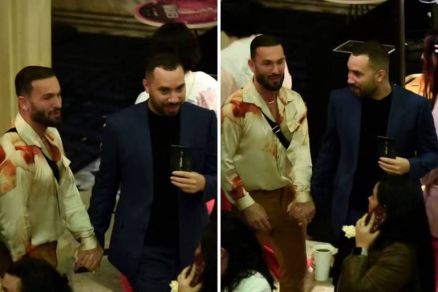 Gil do Vigor e Diego Hypolito circulam de m�os dadas em evento 