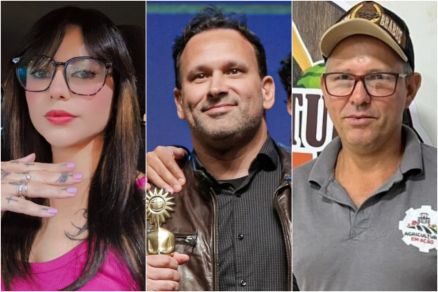 A fonoaudi�loga Ana Paula de Oliveira; o cineasta cuiabano Bruni Bini; o vereador de Pedra Preta, Gilson da Agricultura