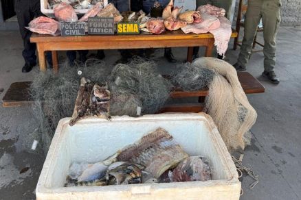 Pescado apreendido pela Polcia Civil 