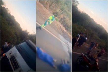 Os corpos das v�timas ficaram no local at� a chegada do IML