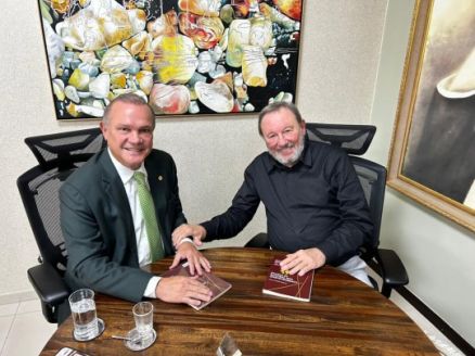 Senador Welinton Fagundes e o conselheiro Jos Carlos Novelli
