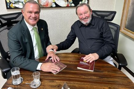 O senador Welinton Fagundes e o conselheiro Jos Carlos Novelli