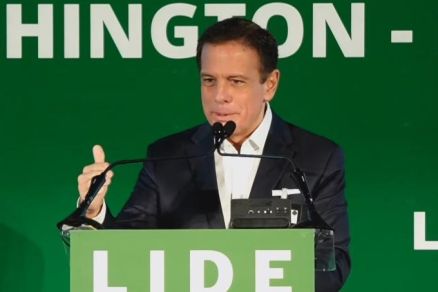 Joo Doria em sua fala durante o evento