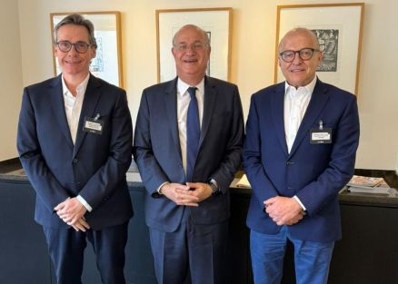 Rogrio Gallo, Ilan Goldfajn e Otaviano Pivetta em reunio no BID, em Washington