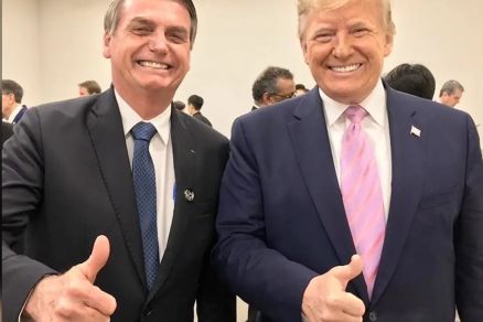 O ex-presidente Bolsonaro, com Donald Trump