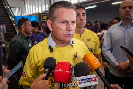 O governador Mauro Mendes, que defendeu dilogo entre os Governos do Brasil e EUA