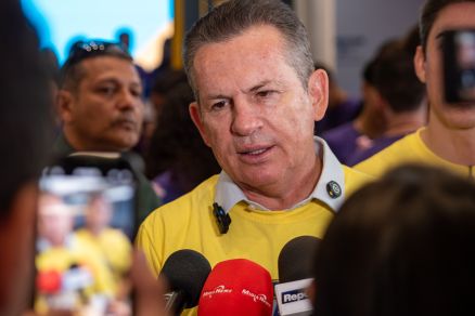 O governador Mauro Mendes: 