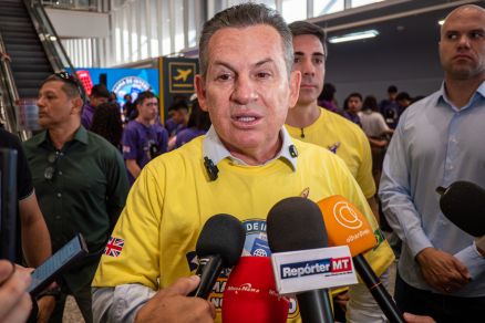 O governador Mauro Mendes, que defende anistia para Bolsonaro 
