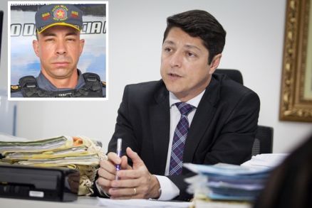 O desembargador Ldio Modesto, que assinou a soltura de Alexandre Jos Dall Acqua (no detalhe)