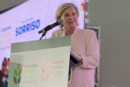 A senadora Margareth Buzetti (PP), que participou do Congresso de Prefeitos do Agro