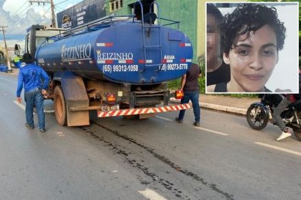 Caminho-pipa de empresa de PM causou acidente de trnsito que vitimou Rozeli Nunes (detalhe)