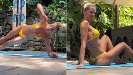 Yasmin Brunet mostrou treino de biquni em vdeo 