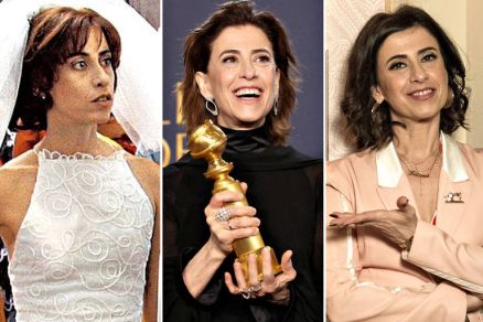 A atriz Fernanda Torres como Vani em 'Os Normais' ( esquerda), recebendo o Globo de Ouro e em 'Tapas & Beijos'