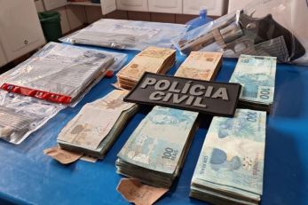 Polcia apreende Camaro, dinheiro e armas com alvos de operao