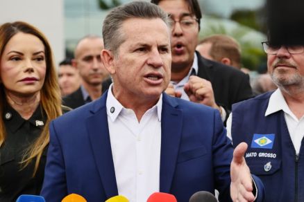 O governador Mauro Mendes: 