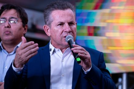 O governador Mauro Mendes, que saiu defesa do colega Cludio Castro