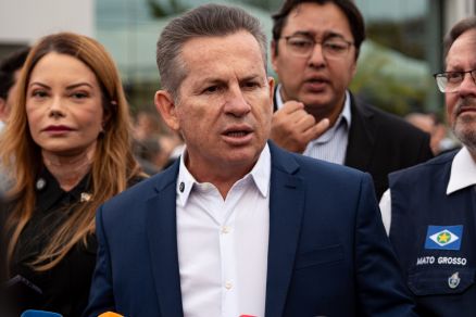 O governador Mauro Mendes, que disse ser favorvel ao dilogo entre os dois pases