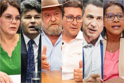 Os deputados Coronel Fernanda, Jos Medeiros, Nelson Barbudo, Rodrigo da Zaeli, Coronel Assis e Gisela Simona 