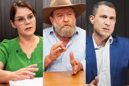 Os deputados Coronel Fernanda, Nelson Barbudo e Coronel Assis