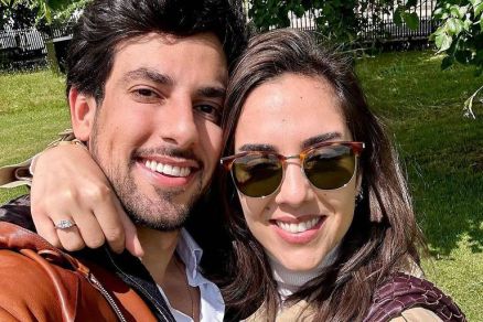 Lara Silva, filha de Fausto, com o noivo, Julinho Casares