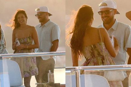 Zac Efron e Nina Dobrev durante passeio de barco na Itli