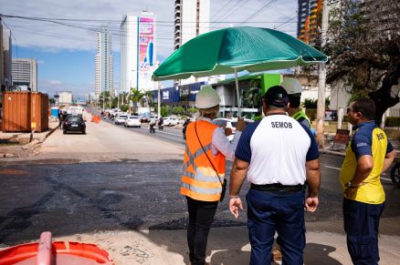 Obras do BRT ocorrem na Avenida Historiador Rubens de Mendona, em Cuiab