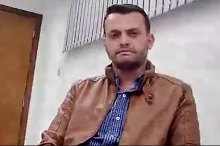 O policial militar Raylton Duarte Mouro, durante oitiva em Vrzea Grande