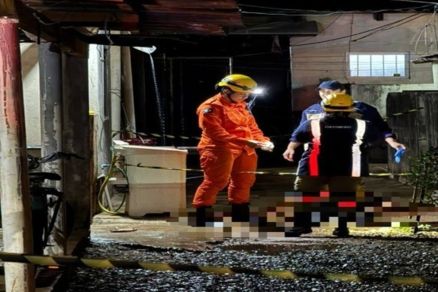 Quitinete no bairro Rio Verde onde ocorreu o homicdio investigado pela Polcia Civil