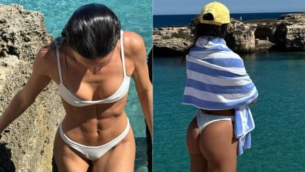 Bruna Marquezine ostentou boa forma de biquni na Itlia -