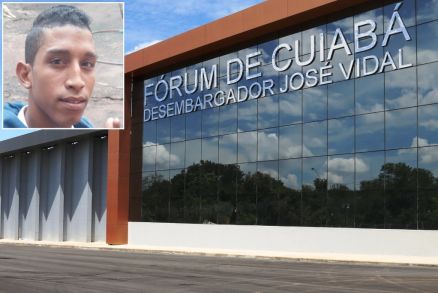 O acusado Reyvan da Silva Carvalho (detalhe), que foi  identificado por exame de DNA como o autor do crime