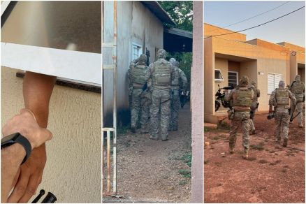 Esto sendo cumpridos 11 mandados de priso temporria e 15 mandados de busca e apreenso, todos em Cuiab e VG