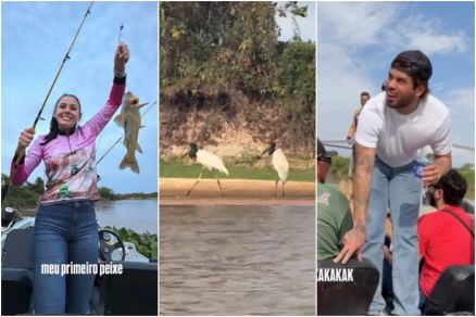 Imagens mostram Ana Castela e Z Felipe em passeio em Mato Grosso