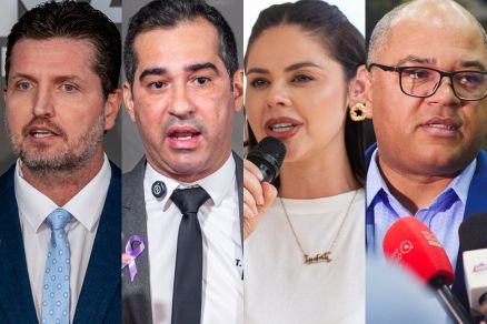 Os vereadores Rafael Ranalli, Tenente Dias, Michelly Alencar e Eduardo Magalhes, autores dos PLs
