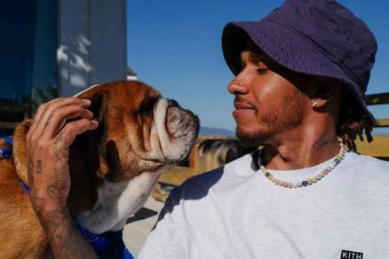 Lewis Hamilton lamenta morte de Roscoe, seu cachorro 