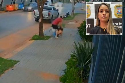 Delegada Paula Moreira (no detalhe), que investiga empresrio flagrado agredindo ex 