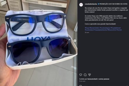 Imagens retiradas do Instagram da Casa das Lentes e anexadas a ofcio 